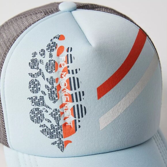 NWT Free People Trail Runner Trucker Hat in Flint Stone main image 3